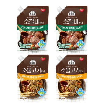 [동원] 하루미 소갈비양념 500g 2봉 + 소불고기양념 500g 2봉