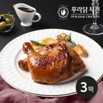 [푸라닭] 닭다리 순살강정 500g 2종 2팩 (블랙알리오1+달콤양념1)