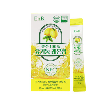 ENB 순수 100% 유기농 레몬즙 20g x 14포