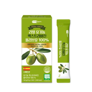 [뉴트라팜]리얼 유기농 엑스트라버진 올리브유 100% 10g x 14포
