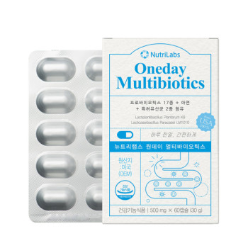 [뉴트리랩스] 원데이 멀티바이오틱스 500mg x 60캡슐 (2개월분)
