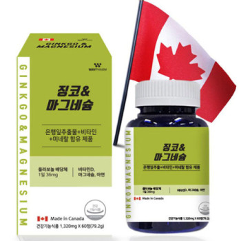 [웨이팜] 징코 마그네슘 1302mg  60정 2개월분
