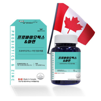 [웨이팜] 프로바이오틱스 아연 500mg  60캡슐 2개월분