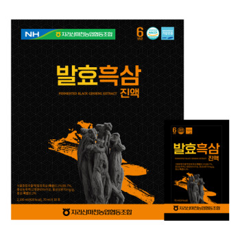지리산마천농협 고려 6년근 발효흑삼진액 70ml x 30포 쇼핑백 포함