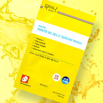 [무이나] 젤리 페이스 마스크 스노우 퓨어 비타민30 마스크 5매입