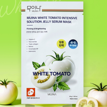 [무이나] 젤리 페이스 마스크 화이트 토마토 5매입