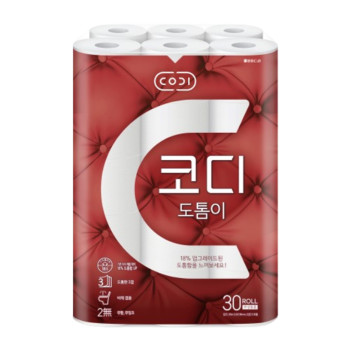 [코디] 도톰이 화장지 30m 30롤 (1팩,2팩,3팩 선택 구성)