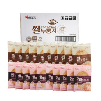 [김제_오성푸드_150g*20봉] 전통방식 양면으로 구워 더욱 고소한 누룽지(쌀10+현미10)