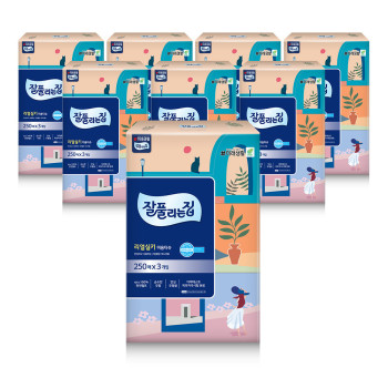 [잘풀리는집] 미용티슈 리얼실키 250매*3입 X 8개