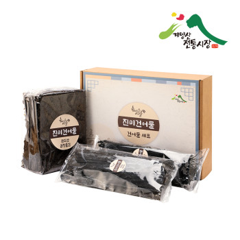 [계양산][선물용][무료배송][진미] 건어물 꾸러미 (다시마 200g + 미역 150g + 곱창돌김 반톳 50장)