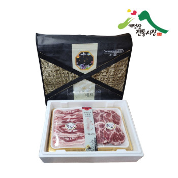 [계양산][우가돈] 국내산 1+등급 한돈세트 3kg(삼겹살1.5kg+목살1.5kg)
