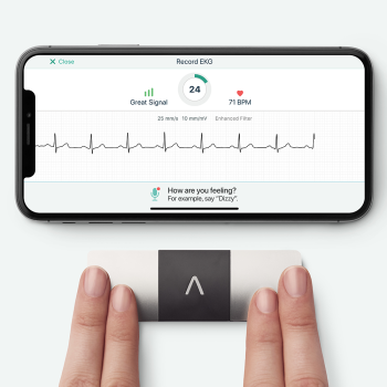 [오므론] 얼라이브코어 KardiaMobile 6L 심전도계 심전도 검사 부정맥 모니터