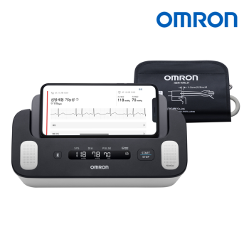 [오므론] 2in1 심전도 혈압계 컴플리트 HEM-7530T 부정맥 심근경색 협심증 검사 가정용 측정기
