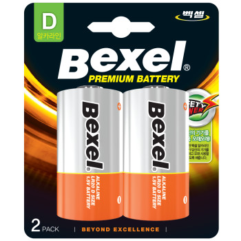 벡셀 알카라인 건전지 D형 LR20 2개입