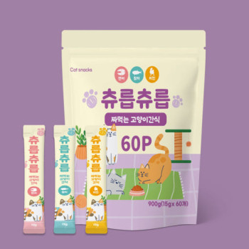 츄릅츄릅 고양이간식 (연어,치킨,참치) 60P