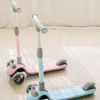 원터치 킥보드 3단조절 LED 접이식 발광바퀴 에스보드 씽씽이