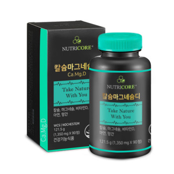 [뉴트리코어] 칼슘마그네슘디 칼슘 마그네슘 비타민D 칼마디 WCS 90정 1박스