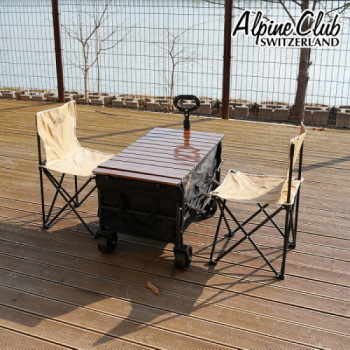 [스위스알파인클럽] 아틀라스 멀티 웨건세트(웨건+롤테이블+의자 2)