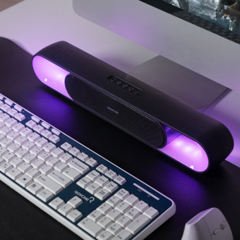 로이체 로이체 RGB LED 게이밍 블루투스 PC 사운드바 RSB-G6000