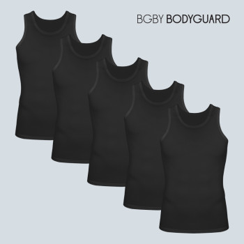 보디가드 남성 쿨 메쉬 조끼런닝 블랙 5매 세트 쿨소재 흡한속건 쿨런닝 보디가드