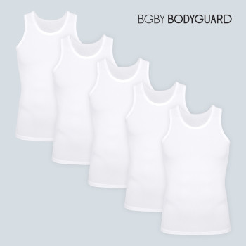 보디가드 남성 쿨 메쉬 조끼런닝 화이트 5매 세트 쿨소재 흡한속건 쿨런닝 보디가드