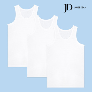 제임스딘 주니어 쿨메쉬 화이트 런닝 3매 주니어 쿨소재 학생 런닝 제임스딘