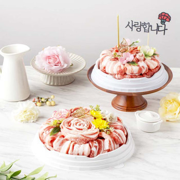 [전남 한돈] 무항생제 한돈 수제 꽃 케이크 (1호 1kg / 2호 1.5kg / 3호 2.3kg)