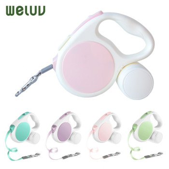 [땡처리] 위러브 NEW 솜사탕 강아지 자동리드줄 배변 봉투통 세트