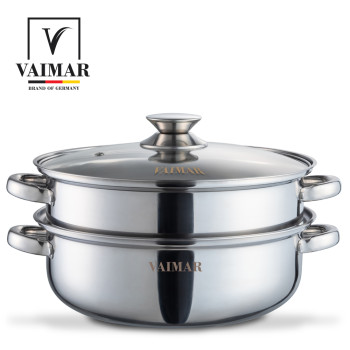 [바이마르] 엔틱 스테인레스 2단 찜솥