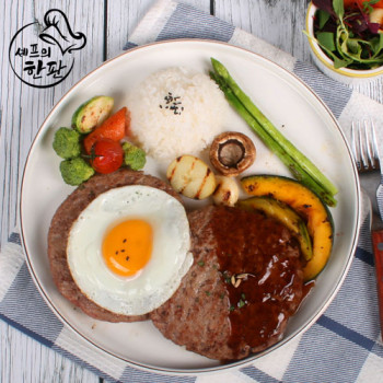 (셰프의한판)국내산함박스테이크 720g(180g*4ea)