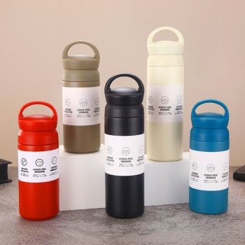 [304 스텐 고급 소재]손잡이 텀블러 스탠텀블러 인쇄가능 보온 보냉 진공 350ml 500ml 스텐텀블러