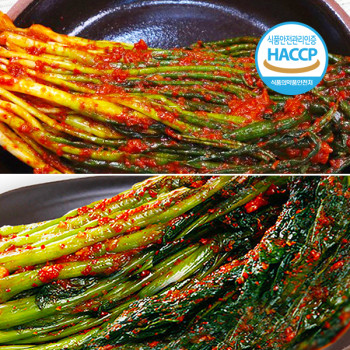 [하늘김치] 전라도 갓김치+파김치 / 국내산 재료 / 중량선택