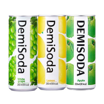 [동아오츠카] 데미소다 캔 레몬/애플/청포도 250ML x 24캔
