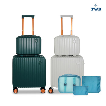 [TWB]기내용 5종캐리어 (14,18인치) 파우치 3종/딥그린