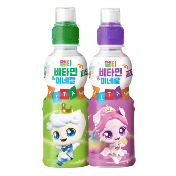 [웅진] 티니핑멀티비타민&미네랄 200ml (파인/포도) x 24PET