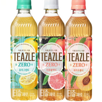 [웅진] 티즐 제로 500ml (유자/자몽/피치) x 20PET