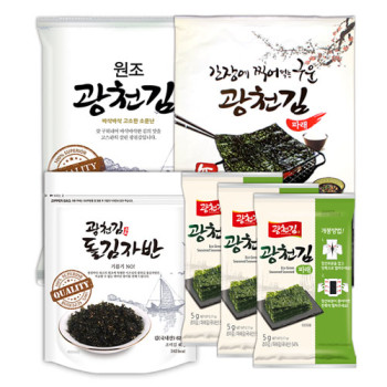 [원조광천김]에코 파래도시락김5g/전장김25g/돌김자반40g/구운김10g 13종 택1