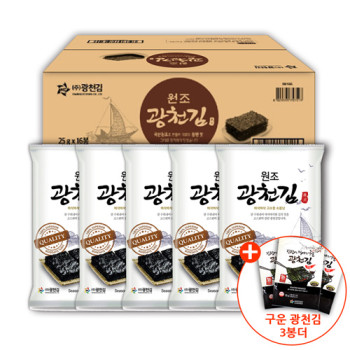 원조광천김(전장25g 16봉)+구운 파래김 3봉