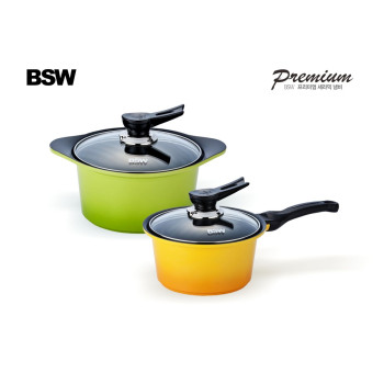 [BSW] 프리미엄 세라믹 냄비 2종세트_A형(편수18,양수20)