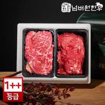 [넘버원한우] 한우 1++(9)등급 등심200g+불고기400g