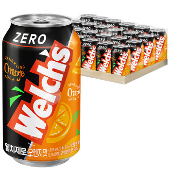 농심 웰치스 제로 오렌지맛 355ml × 24개