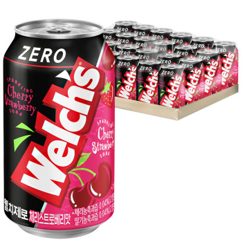농심 웰치스제로 체리스트로베리맛 355ml × 24개