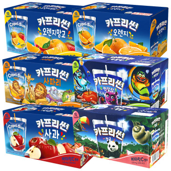 카프리썬 6종(오렌지+망고+사과+사파리+정글+펀알람)×10개
