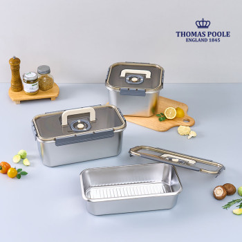 [영국 토마스풀] 304 푸드 컨테이너 3종 세트 (3.8L+5.5L+6.0L)