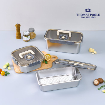 [영국 토마스풀] 304 푸드 컨테이너 3종 세트 (3.5L+3.8L+6.0L)