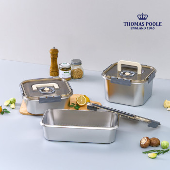 [영국 토마스풀] 304 푸드 컨테이너 3종 세트 (3.5L+3.8L+5.5L)