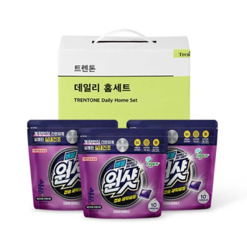 [트렌톤] 데일리홈 슈가버블 원샷 캡슐세탁세제(10입) 3P