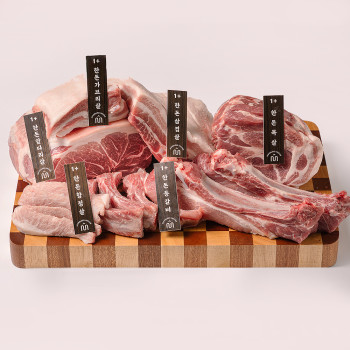 국내산 한돈 1+ 돼지고기 골라담기 500g 삼겹살 목살 항정살 가브리살 앞다리살 등갈비 뒷고기