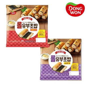 [동원] 롤유부초밥 (고소) 254g 2개 + 롤유부초밥 (새콤) 254g 2개