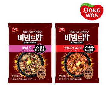 [동원] 비빔드밥 문어톳솥밥 420g 2개 + 비빔드밥 쌈장고기 고사리 솥밥 420g 1개
